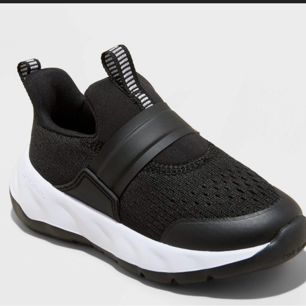 Toddler size 6 All in Motion Black and White Kids Slip-On Sneakers